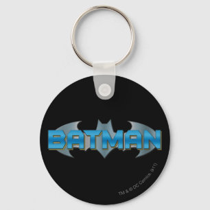 Chaveiro Batman   Logotipo do nome azul