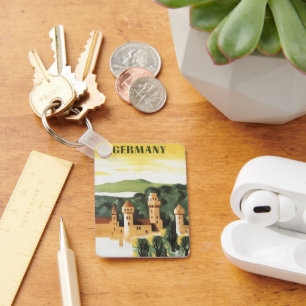 Chaveiro Baviera, Alemanha, Arte de Viagem Antiga de Castel