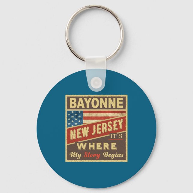 Chaveiro Bayonne Nj Its Where My Story Begins _1  (Frente)
