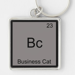 Chaveiro Bc - Gato Comercial Símbolo de Elemento Químico 