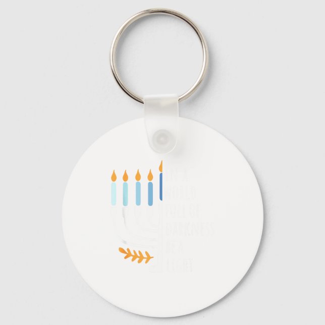 Chaveiro Be A Light Happy Hanukkah Menorah Jewish Gift _4  (Frente)