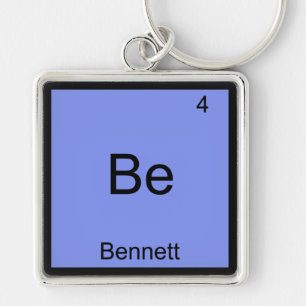 Chaveiro Be - Bennett Funny Chemisty Elelement Symbol Name