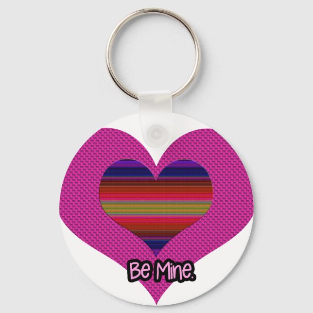Chaveiro Be Mine Valentine Rainbow Heart (Frente)