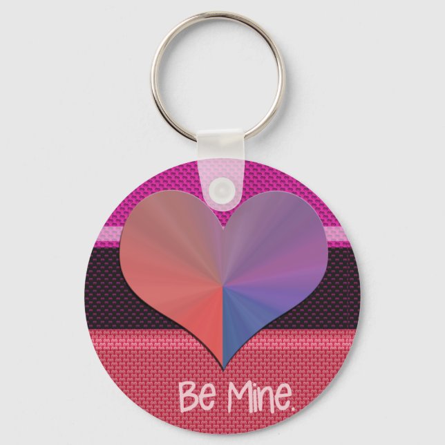 Chaveiro Be Mine Valentine Reflective Heart (Frente)