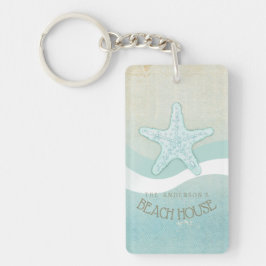Chaveiro Beach House - Starfish Aqua Blue ID623