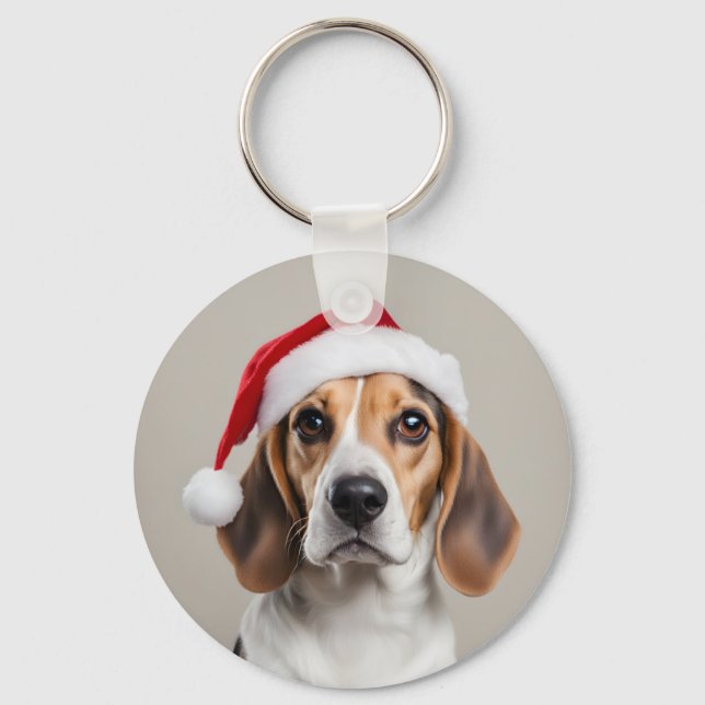 Chaveiro Beagle Christmas (Frente)