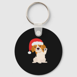 Chaveiro Beagle com Papai noel para amantes de cachorros