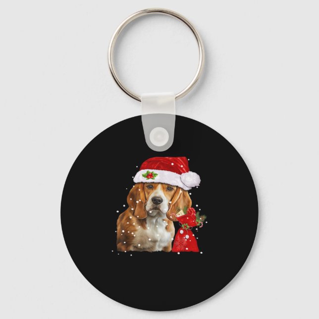 Chaveiro Beagle Dog Natal T Camisa Natal Cachorro Sentido (Frente)
