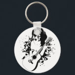 Chaveiro Beagle Dog Playing Acoustic Guitar Button<br><div class="desc">Beagle Dog Playing Acoustic Guitar Cool Musician Guitarist Family design Gift Basic Button Keychain Classic Collection.</div>
