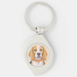 Chaveiro Beagle Hound Dog Painting Original Animal Art