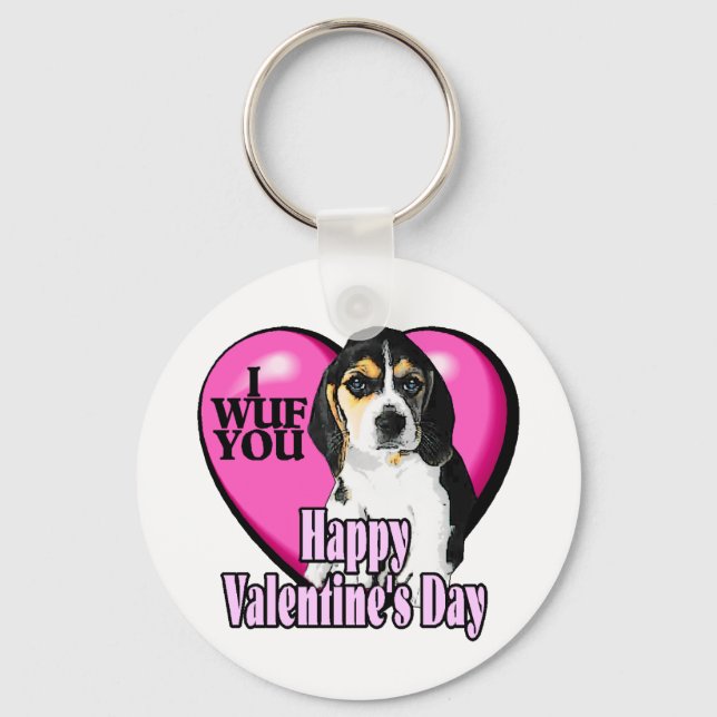 Chaveiro Beagle I Wuf You (Frente)