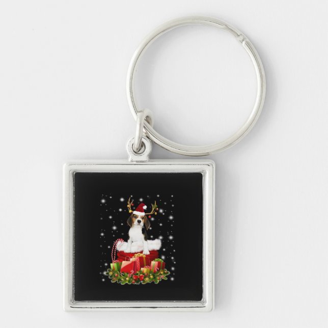 Chaveiro Beagle Reindeer Presente Presente Presente Present (Frente)