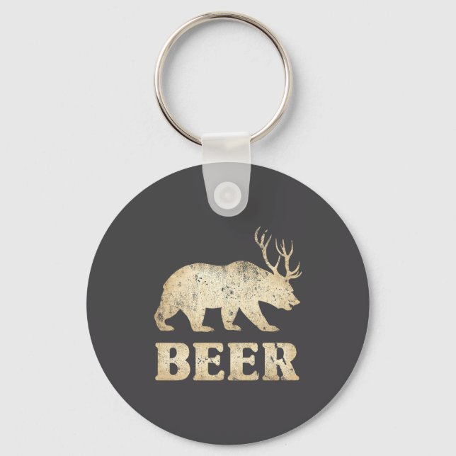 Chaveiro Bear Deer Vintage Beer  (Frente)