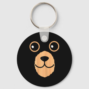 Chaveiro Bear Face Halloween Costume Urso Castanho