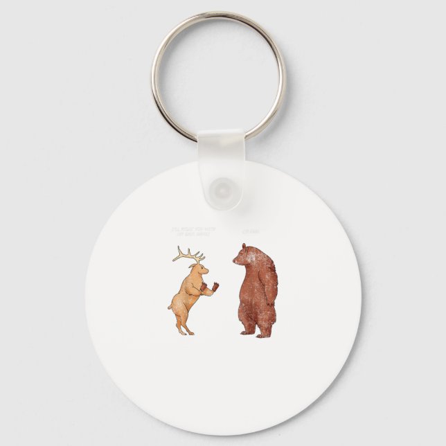 Chaveiro Bear Hands Oh Deer Funny Sayings Pun Gift Keychain (Frente)