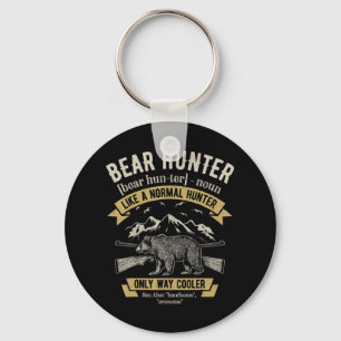 Chaveiro Bear Hunter Vintage caçando caçadores divertidos D