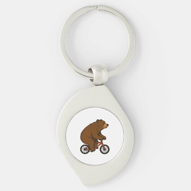 Chaveiro Bear on a Bike – Wild Ride Vibes (Frente)
