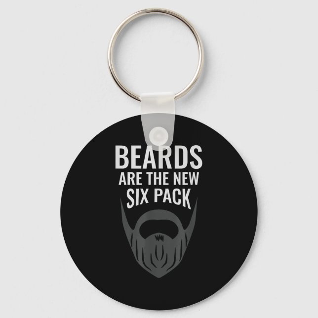 Chaveiro Beards Are The New Six Pack _ Beard Lover Bearded  (Frente)