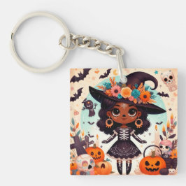 Chaveiro Beautiful little witch halloween party