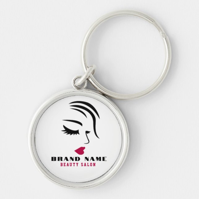 Chaveiro Beautiful Women hairdressing beauty salon brand (Frente)