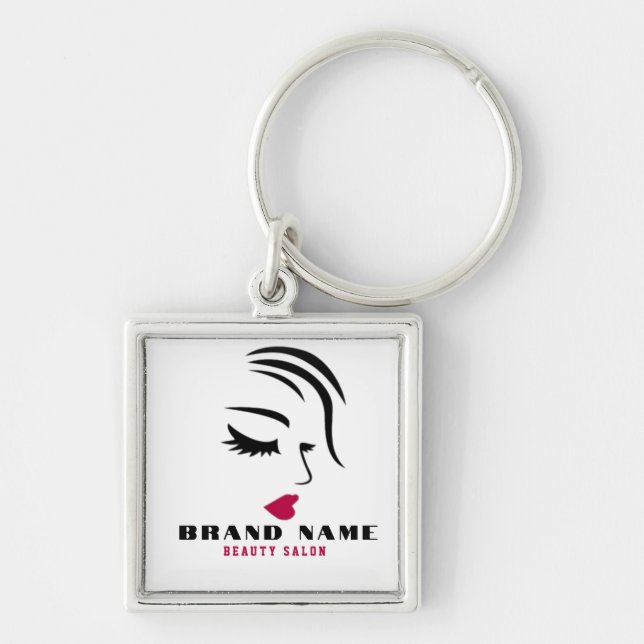 Chaveiro Beautiful Women hairdressing beauty salon brand (Frente)