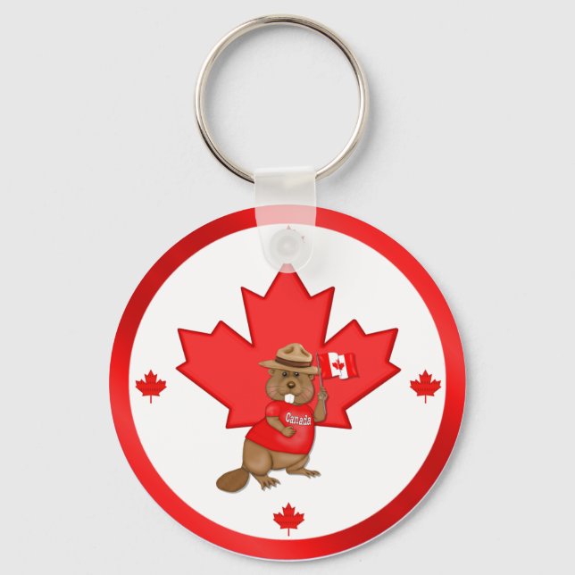 Chaveiro Beaver orgulhosamente canadense (Frente)