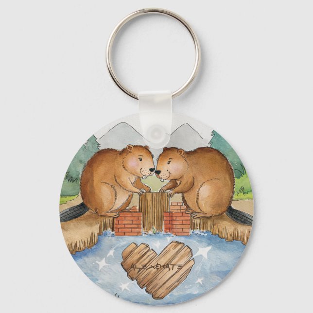 Chaveiro Beavers no Amor (Frente)
