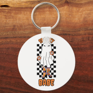 Chaveiro "Bebê assustador" Mulher do Halloween Ghost Orange