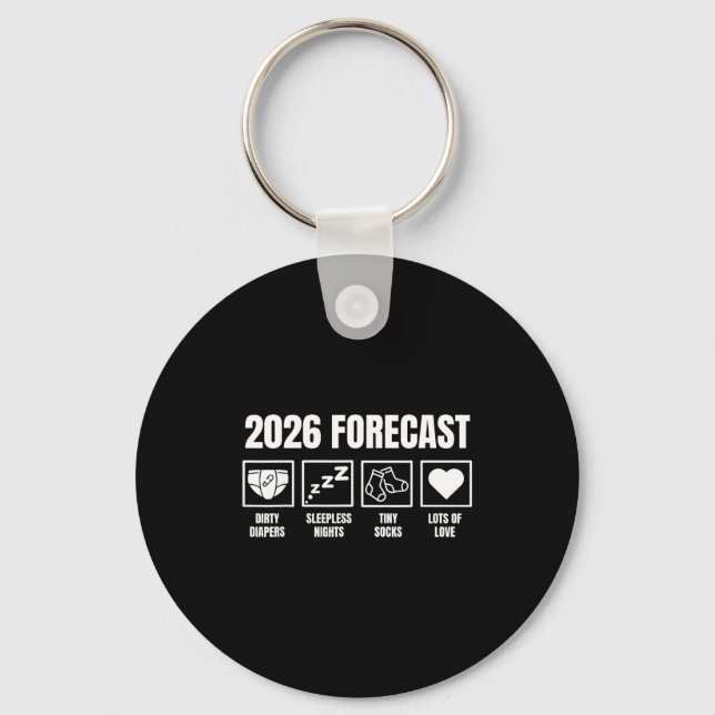 Chaveiro Bebê Chegando Em Breve 2026 Anúncio de Gravidez Pr (Frente)