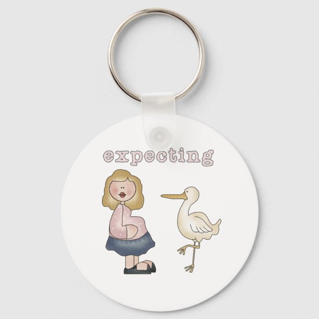 Chaveiro Bebê esperado - Camisetas e presentes (Frente)