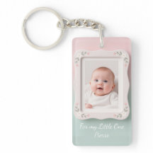Bebê Feliz Moldura Floral Rosa Verde