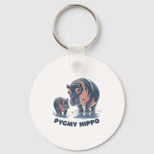 Chaveiro Bebê Fofo Hipopótamo Pigmó Moo Deng Zoo Divertido