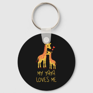 Chaveiro Bebê Girafa Fofa E Vovó Minha Yaya Me Ama