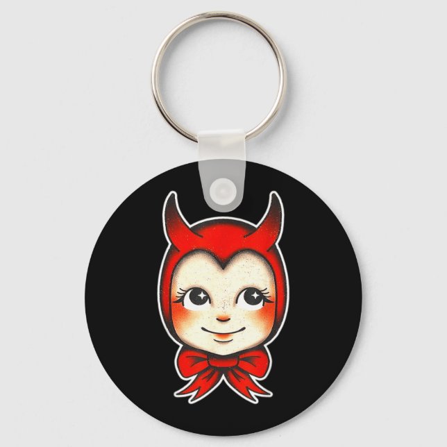 Chaveiro Bebê Kewpie Diabo Tatuagem Fofo (Frente)