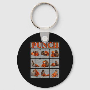 Chaveiro Bebê macaco fofo chamado camisa de punch macaco pu