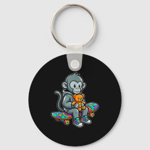 Chaveiro Bebê macaco fofo soco skatista streetwear urbano