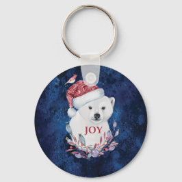 Chaveiro Bebê Polar Bear Chapeuzinho Pássaro Alegria no Nat