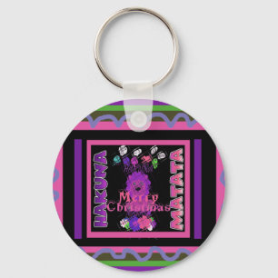 Chaveiro Bebê rosa Belo Feliz Natal Hakuna Matata