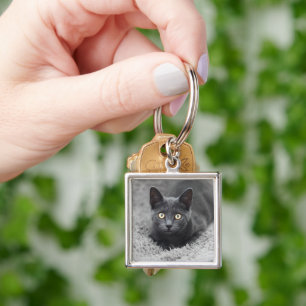 Chaveiro Bebês Mais Pobres Gato Cinza