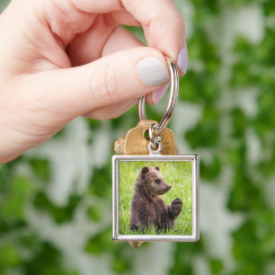 Chaveiro Bebês Mais Pobres Onda De Cubo De Urso Castanho