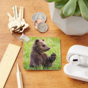 Chaveiro Bebês Mais Pobres Onda De Cubo De Urso Castanho