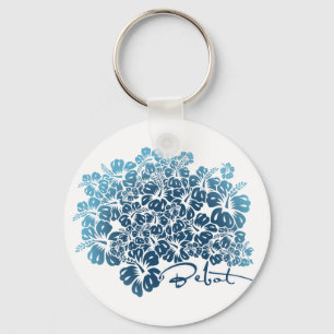 Chaveiro Bebot - hibiscus - azul