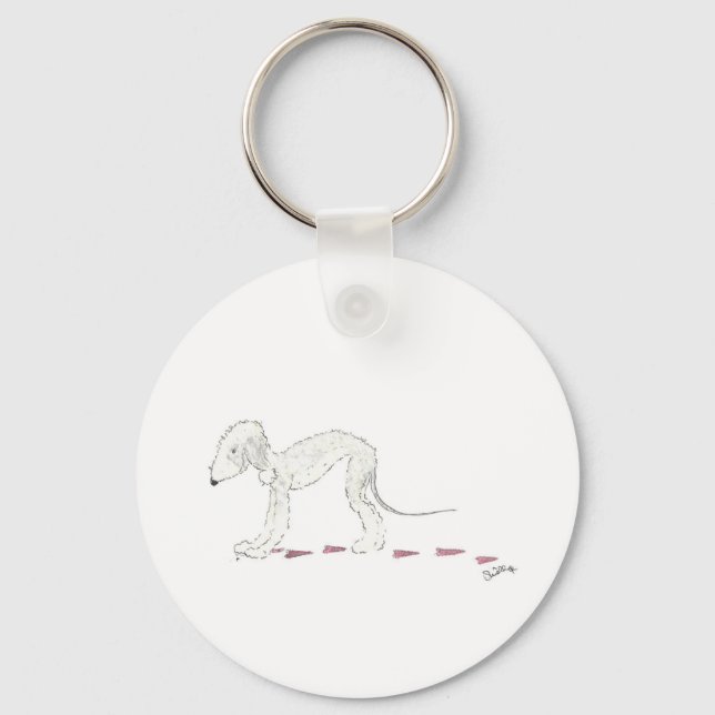 Chaveiro Bedlington Terrier Keyring (Frente)