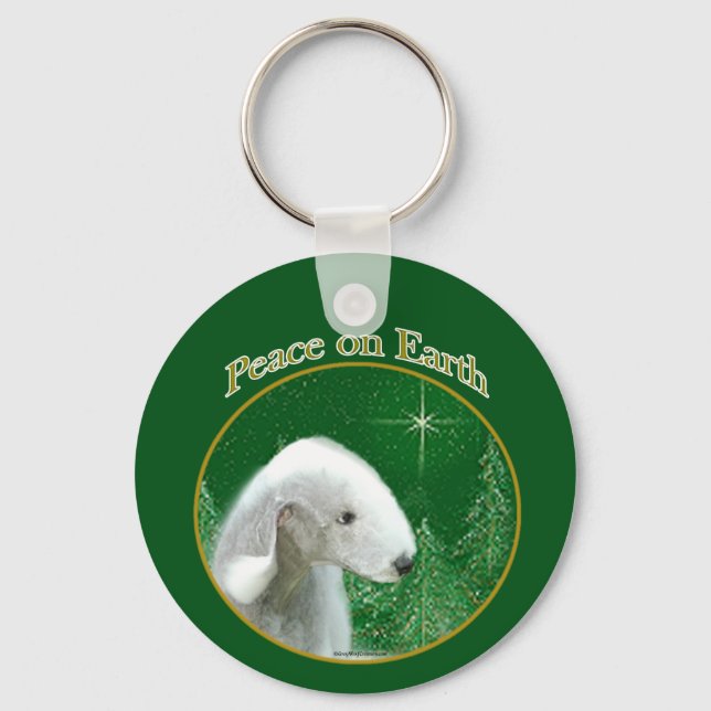 Chaveiro Bedlington Terrier Peace (Frente)