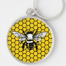 Chaveiro Bee and honeycomb keychain for beekeepers