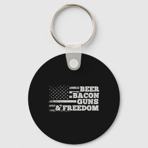 Chaveiro Beer Bacon Armas E Liberdade Bandeira Americana