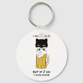 Chaveiro Beer Drinking Kitty Key Chain