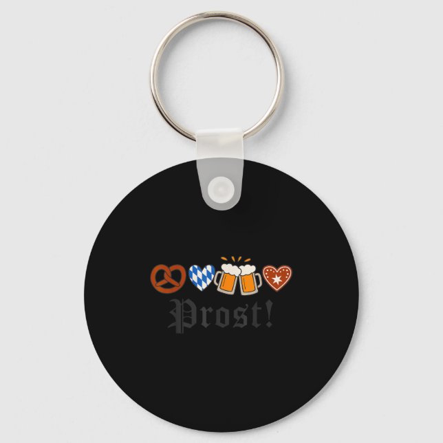 Chaveiro Beer Drinking Vintage German Prost Men Women  (Frente)