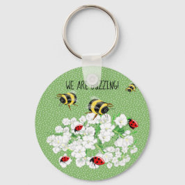 Chaveiro BEES and LadyBugs - Art by LeahG Save The Bees