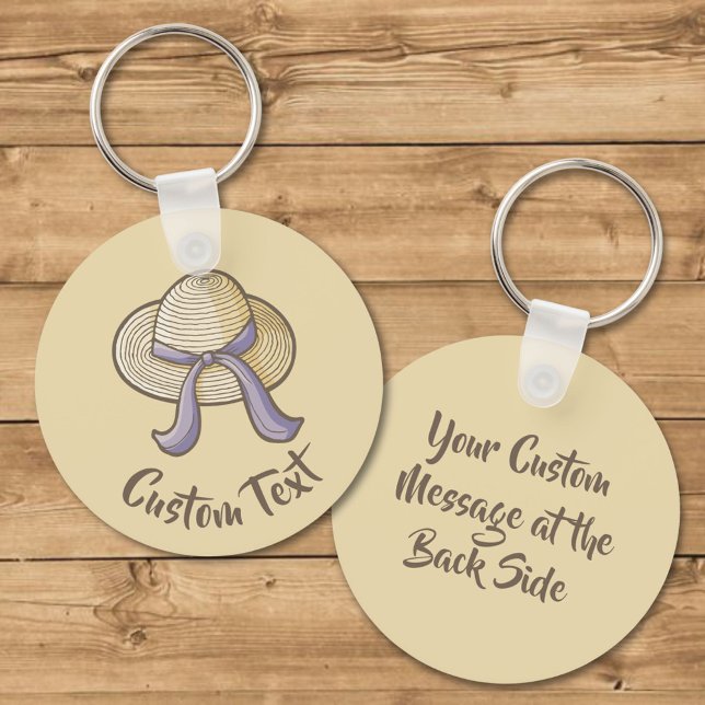 Chaveiro Beige do Chapéu de Palha (Criador carregado)